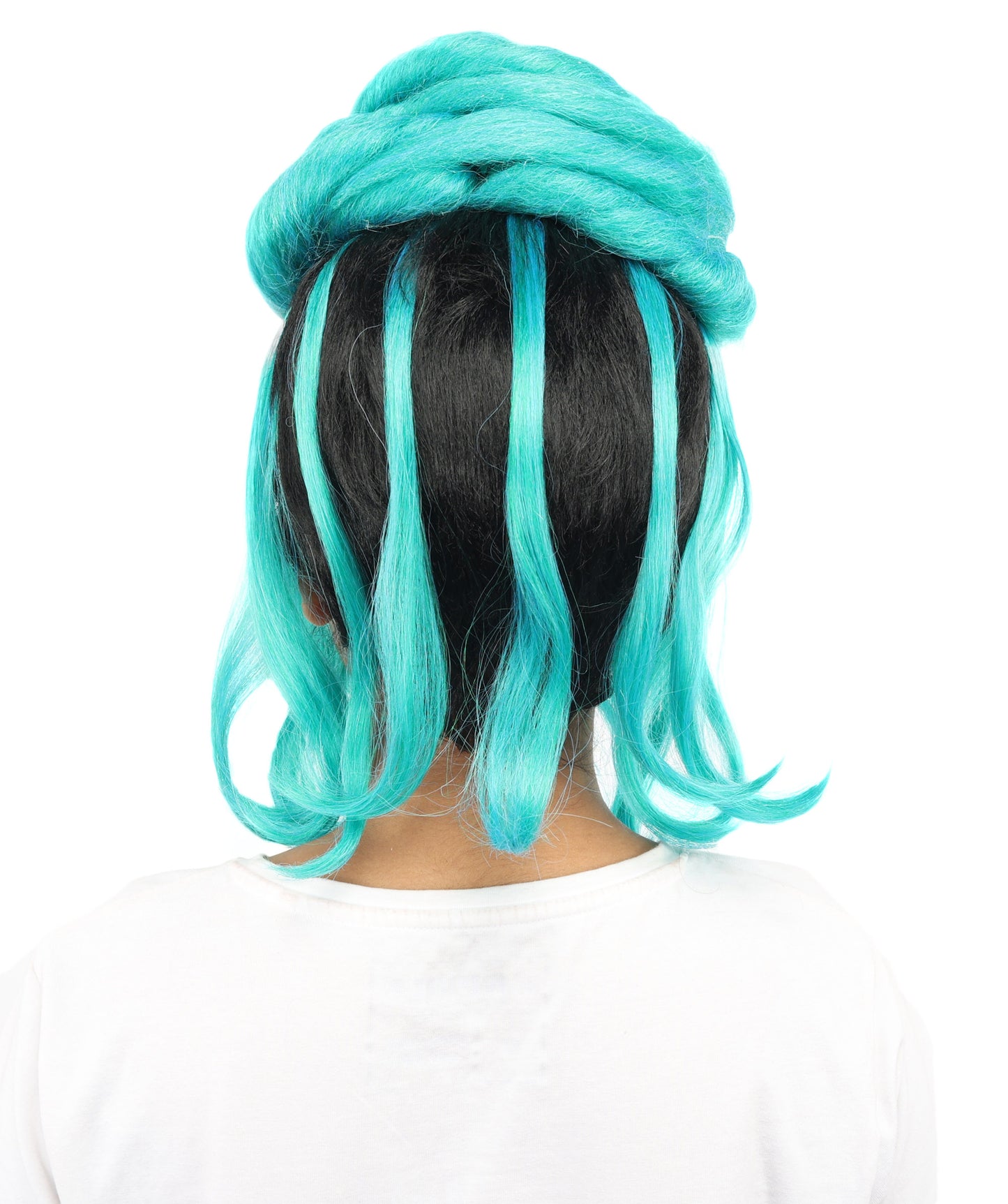 HPO Women's Wild Shaggy Rocker Wig | Multi-colored dark base, create of synthetic fiber, massive frizzy volume, breathable base | Party, Halloween, theater, drag, performance, costume events