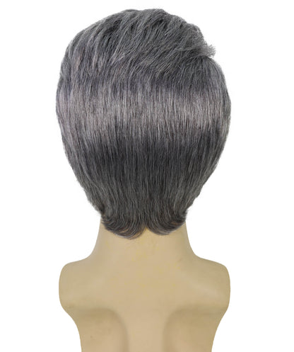 HPO Adult Men's Game inspired Silver Grey Wig | Ideal for Sporty & Casual Looks| Flame-retardant Synthetic Fiber