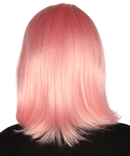 HPO Women's Shoulder Length Bob Wig Collection | Straight Halloween Wig Multiple Color Option | Premium Breathable Capless Cap