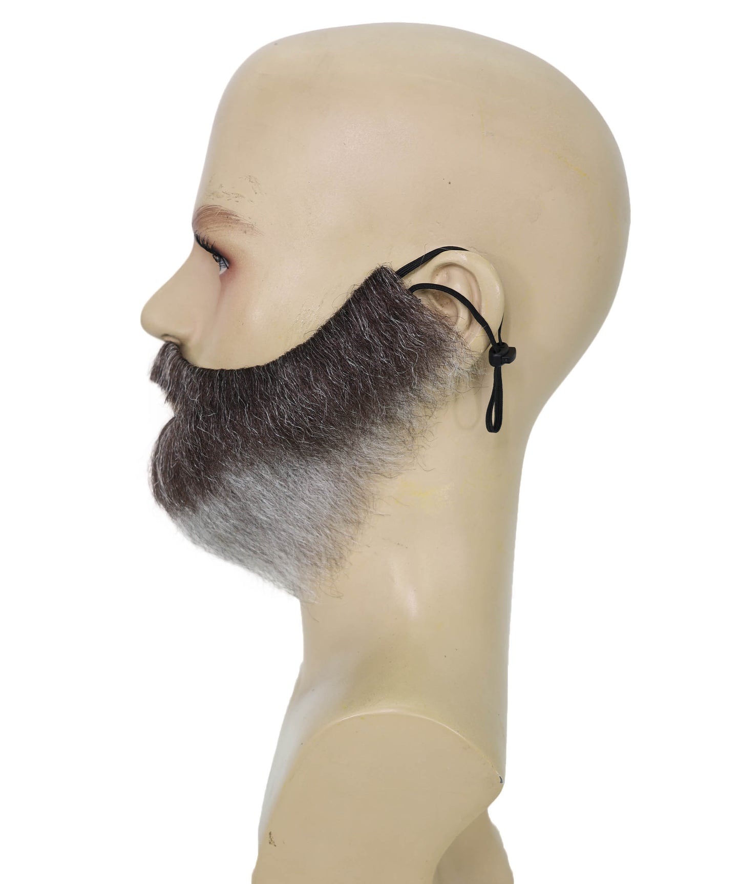 HPO Men’s Thick Curved Fake Multicolor Beard & Mustache – Stick-On Costume Facial Hair | Funny Cosplay, Theatre, Skits, Theme Parties, Retro Disguise & Dress-Up Looks