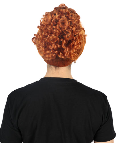HPO  Women's Popular series The Regency Romance Curly Brown Wig | Halloween Wig | Flame-retardant Synthetic Fiber