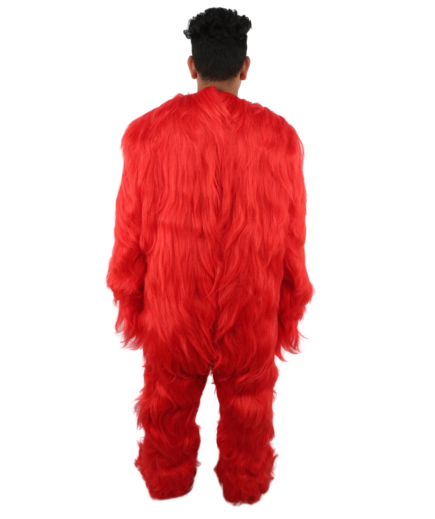 HPO Adult Unisex Banana Leaf  Furry Monster Grinch Costume | Christmas Santa Costume | Full-Body Fur Outfit with Long Fluffy Fabric | Ideal for Halloween, Cosplay & Party Events