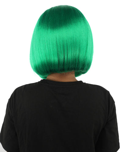 Adult Women's Two-Tone Bob Wig | Multiple Color Options | Short Straight Blunt Cut Inspired by American Pop Artist Look | Natural Hairline for Halloween and Cosplay