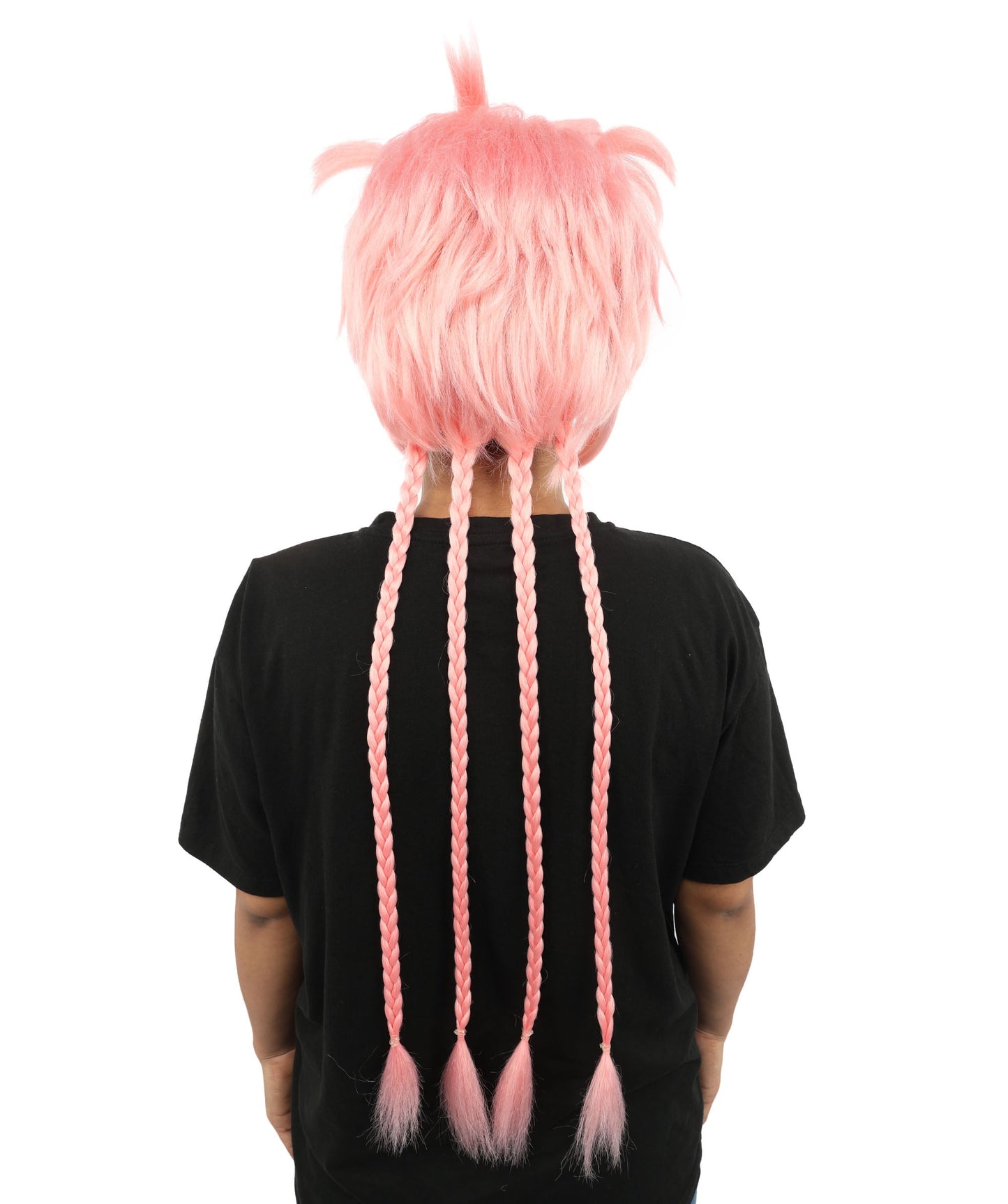 HPO Adult Women's Animal Ear Braided Wig | Multiple Color Options | Synthetic fiber, short bob with sculpted ears and long micro-braids, breathable base | Party, Halloween, theater, drag, performance, costume events
