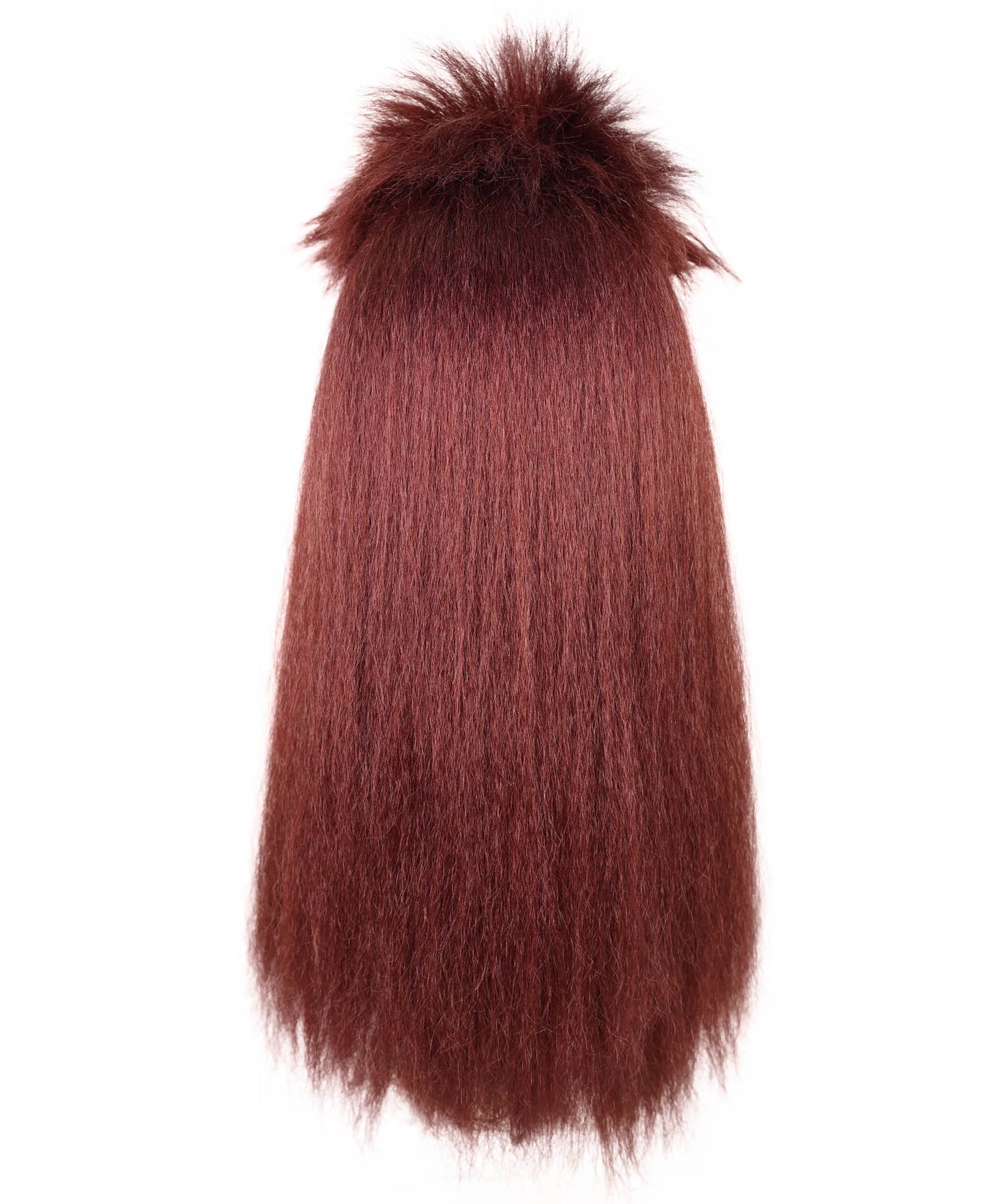 HPO Men's Long Mullet Hair Wig & Moustache Set – Retro Rocker Costume Accessory for Men