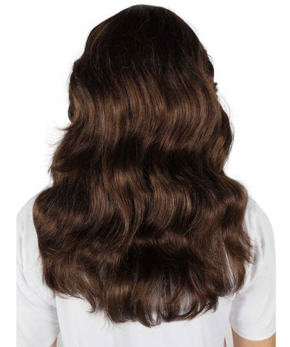 HPO Women's 70's Flick Multiple Color Retro Wig, Flame-retardant Synthetic Fiber