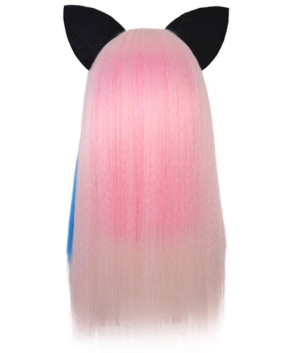 Teens Fictional Glamorous Pop Star Multiple Color Long Straight Wig| Halloween and Cosplay Wig | Flame-retardant Synthetic Fiber