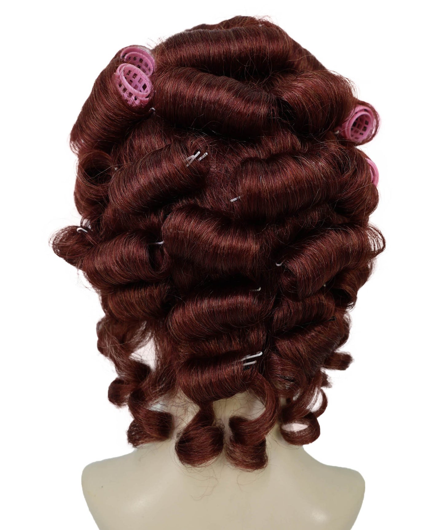 HPO Adult Women’s Vintage Glamour Wavy Wig with Large Voluminous Curls & Rollers |  Retro Style | Ideal for Halloween | Breathable Cap