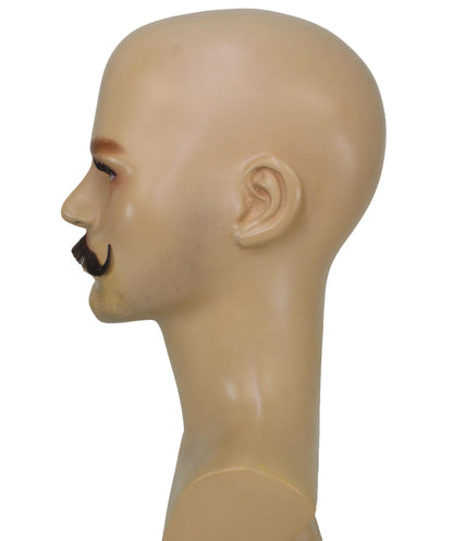 HPO Men's Classic Holiday Doc Mustache | Multiple Colors | Novelty False Facial Hair | Costume Accessory for Adults