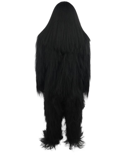 HPO Unisex Extreme Hairy Person Costume, Mask and Bundle - Full-Body Hair Suit Extra-Long Ash Brown Costume Wig for Halloween, Cosplay & Parties