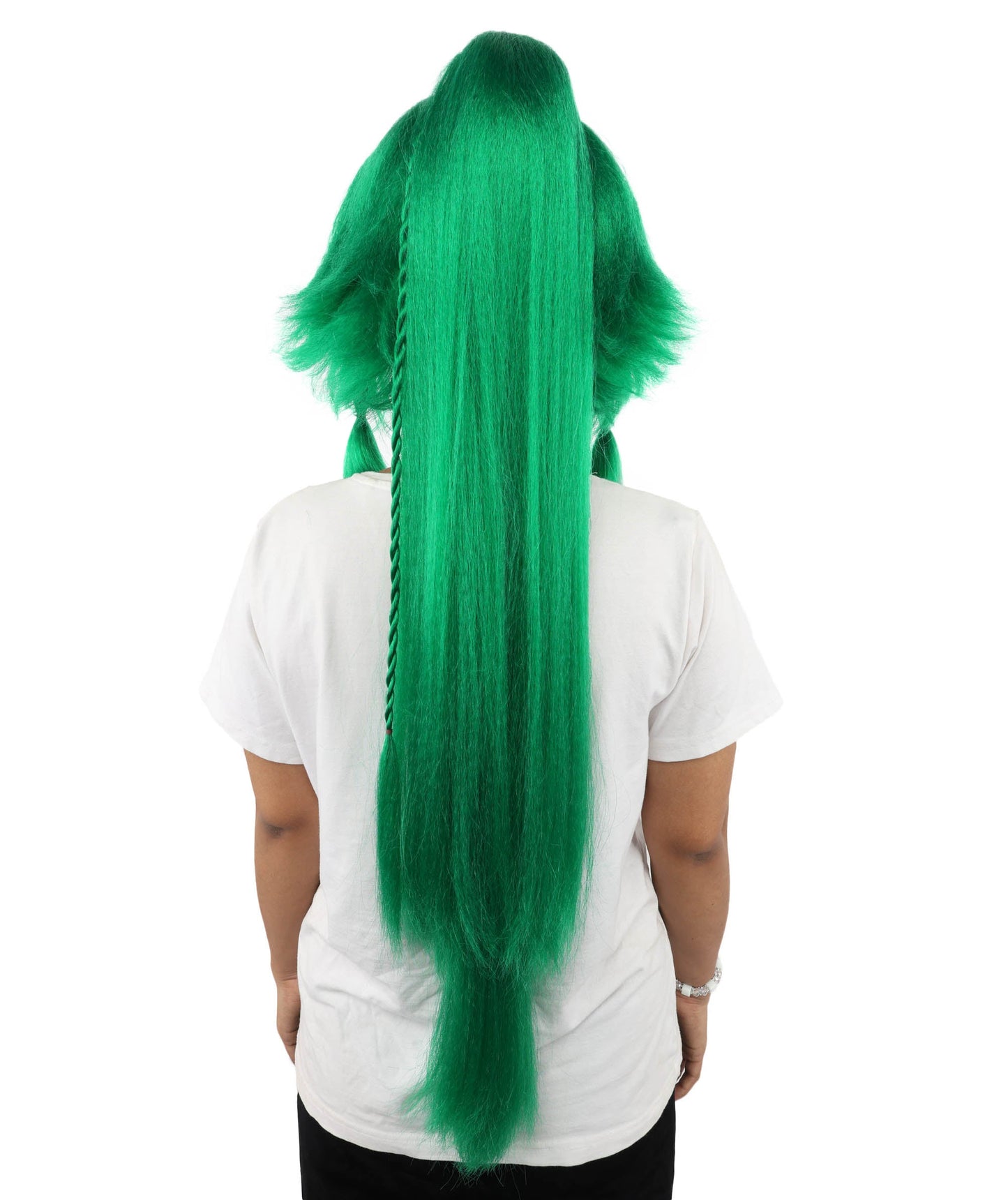 HPO Adult Women's Alien Nature Spirit Hair | Multiple Color Options | Soft Textured Bob with Beaded Braids, Heat Resistant Synthetic Fiber & Breathable Mesh | Halloween, Fantasy Roleplay, Themed Party, Theater & Carnival
