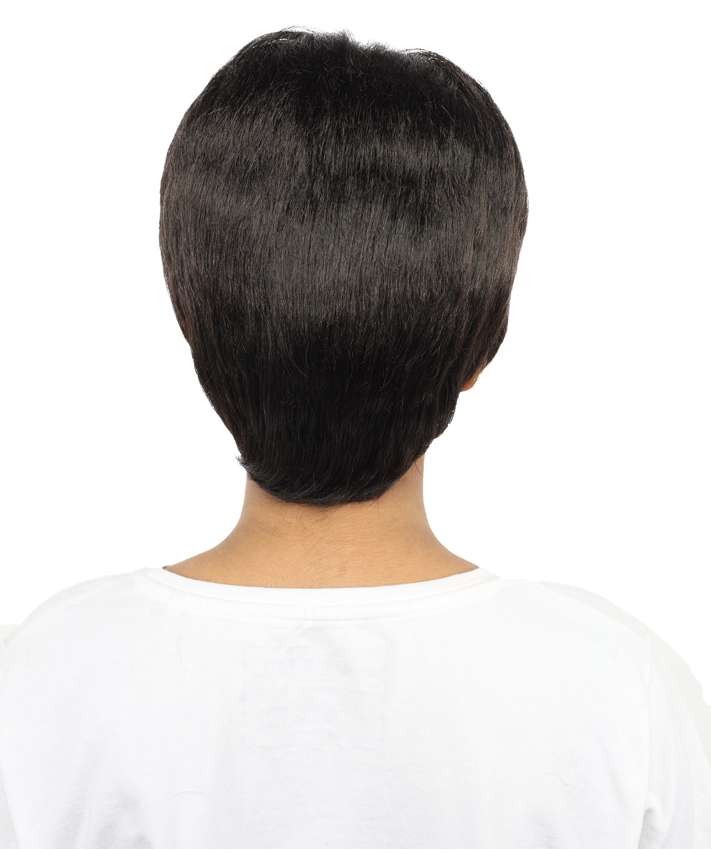 HPO Women's Medium Brown Bob Wig | Straight Cut Hairpiece | Daily Wear Wig with Breathable Inner Cap