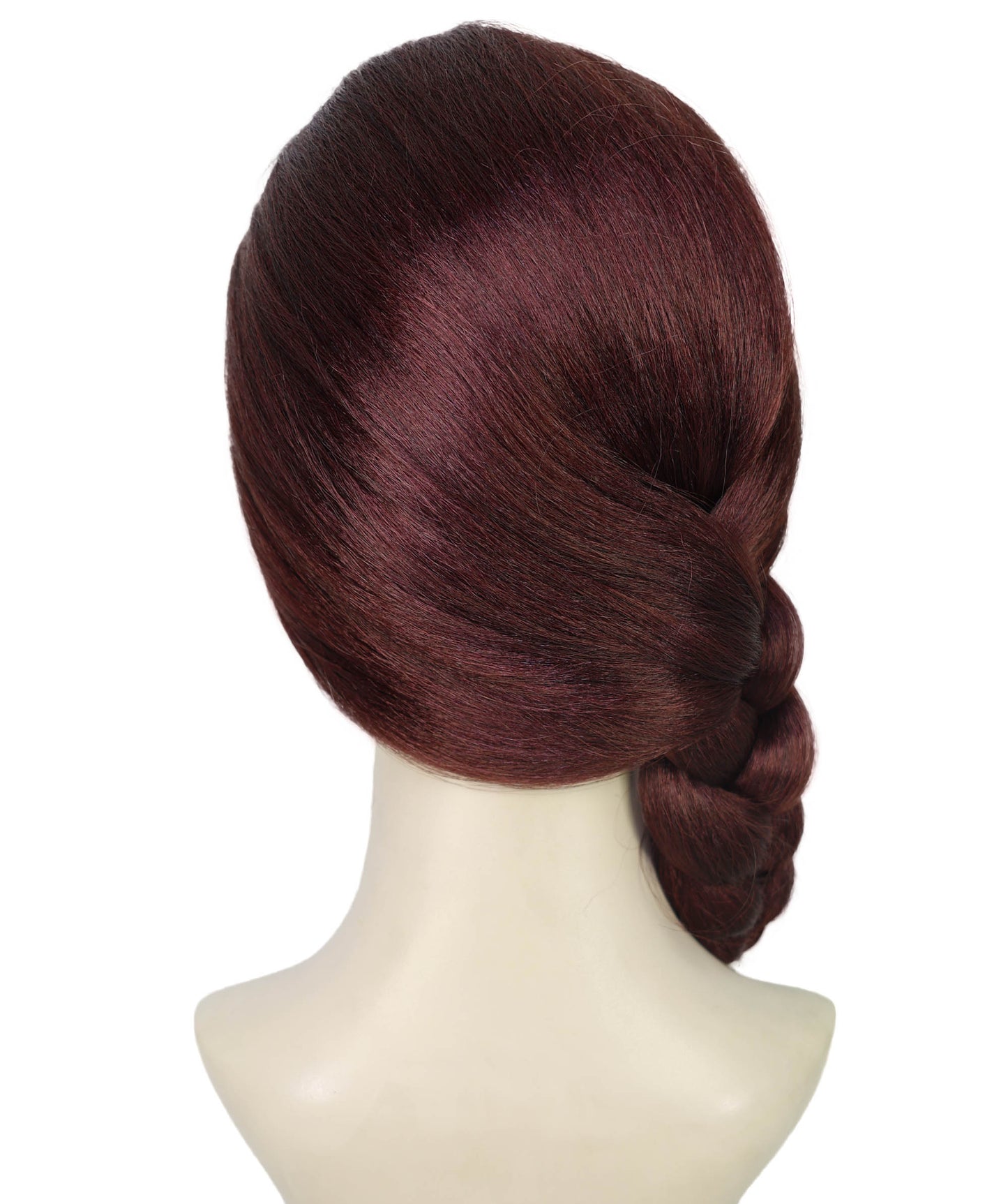 Women's Medium Brown Witch-Inspired Long Side Braid Wig | Side-Parted Micro Braid Cosplay Hair for Halloween & Theater Looks