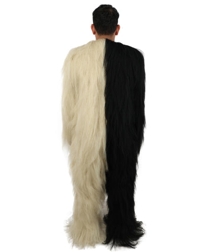 HPO  Extreme Hairy Person Two Part Costume, Mask and Bundle Set - Full-Body Hair Suit Extra-Long Costume Wig for Halloween, Cosplay & Parties - Multiple Color Options