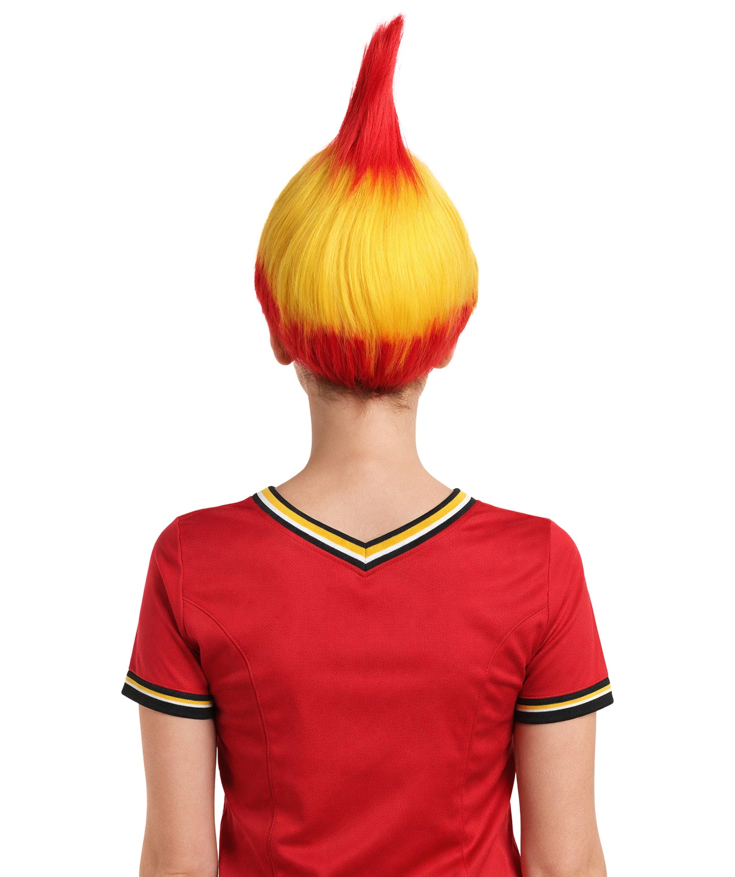 Spain Flag Sport Troll Wig | National Pride | Premium Breathable Capless Cap
