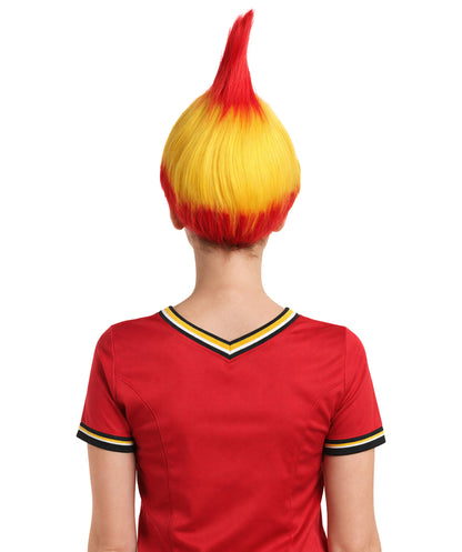 Spain Flag Sport Troll Wig | National Pride | Premium Breathable Capless Cap
