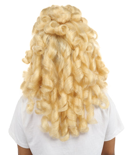 HPO Women’s Pop Diva Inspired Wig | Voluminous Blonde Beehive Hairstyle | Synthetic Costume Hair for Cosplay, Halloween, Stage & Themed Parties