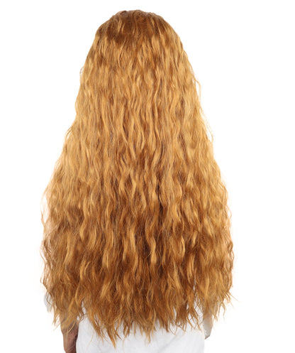 HPO Women's Colombian Pop Star Inspired Wig | Extra Long Wavy Blonde Hairpiece with Layers | Synthetic Wig for Cosplay, Halloween, Parties, Stage & Roleplay