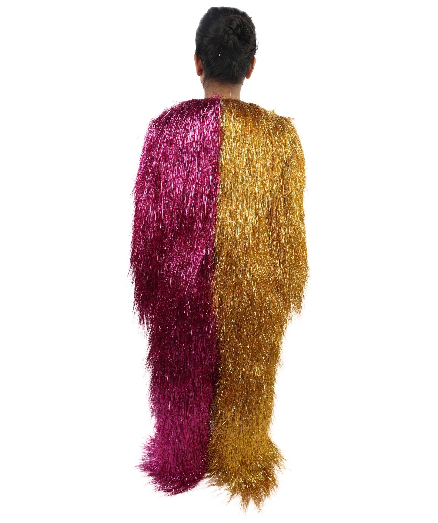 HPO Teen Extreme Hairy Two Part Costume Bundle & Mask Set - Full-Body Hair Suit Extra-Long Costume Wig for Halloween, Cosplay & Parties - Multiple Color Options