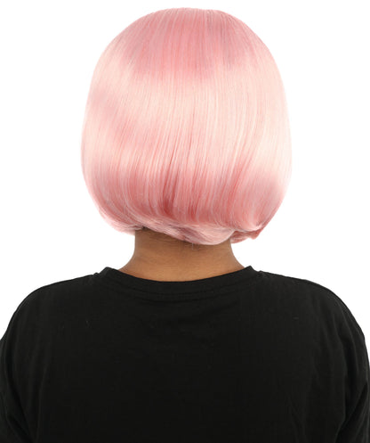 Adult Women's Two-Tone Bob Wig | Multiple Color Options | Short Straight Blunt Cut Inspired by American Pop Artist Look | Natural Hairline for Halloween and Cosplay