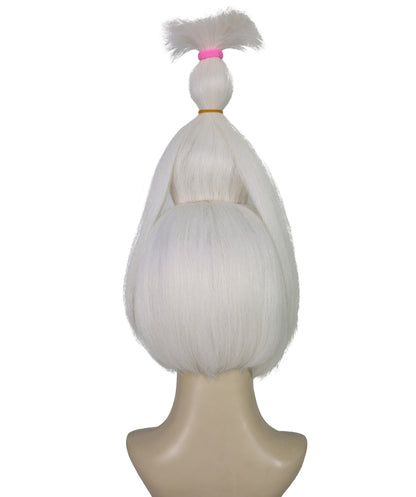 HPO Women’s Silver Grey Wig with Bangs | DAN DA DAN-Inspired Hairpiece | Halloween, Stage Performance& Party
