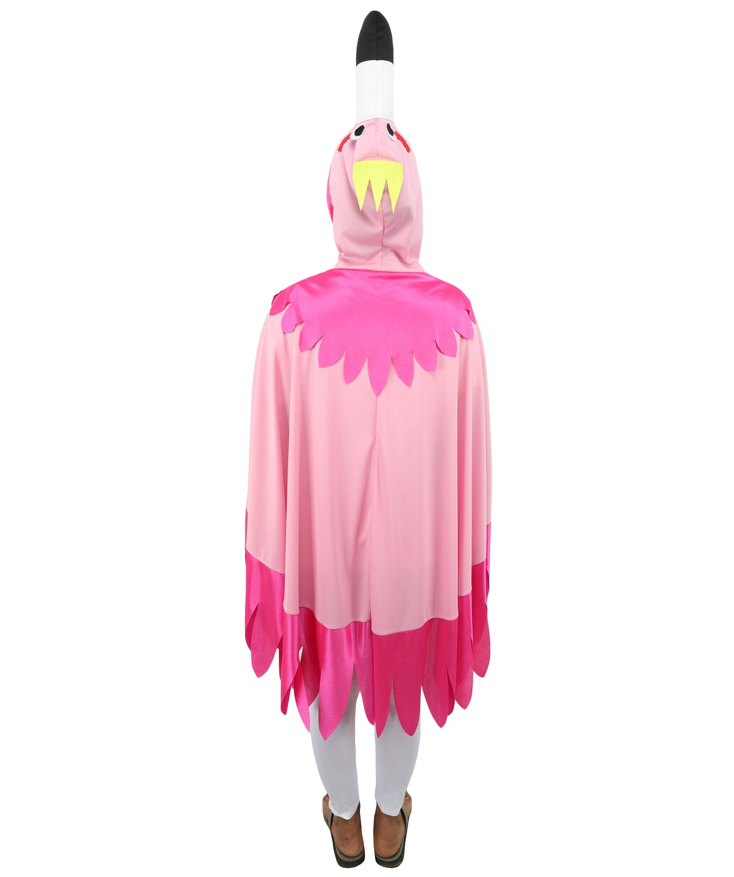 Flamingo Cape Costume | Pink Feathered Cape with Hood Details | Fun Outfit for Halloween, Cosplay, Parties & Themed Events