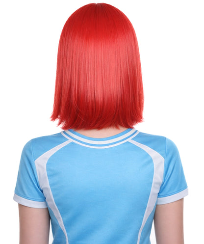 Switzerland Flag Sport Party Bob Wig | Sexy Halloween Wigs | Premium Breathable Capless Cap