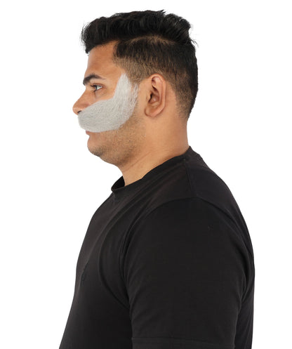 HPO Adult Men's Giant Mustache | Multiple Color Options | Self-Adhesive Fake Mustache | Realistic Costume Facial Hair Accessory for Halloween, Parties & Roleplay