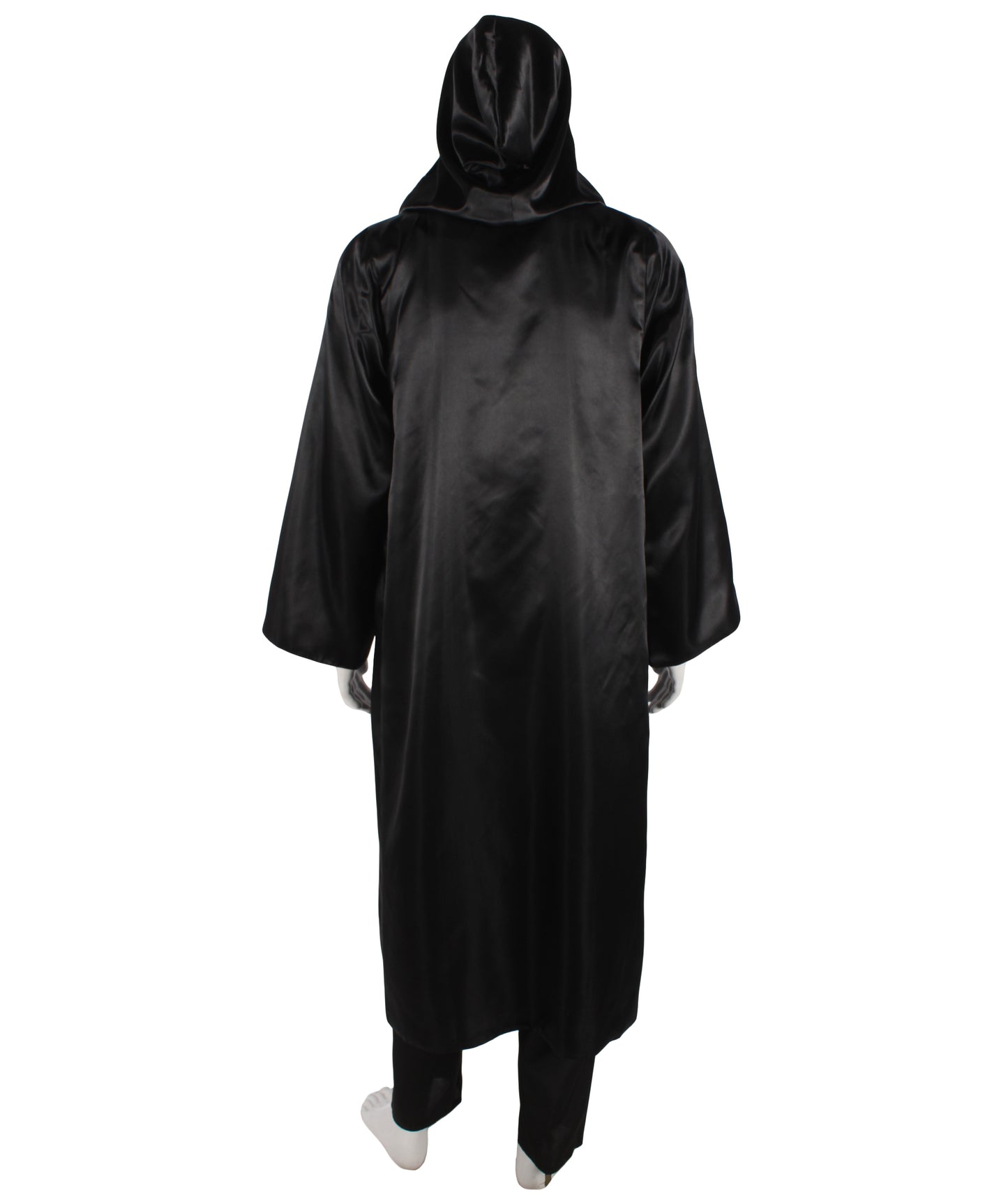 HPO Men's Fantasy Novel Series Wizard Black Robe Cloak Costume | Suitable for Halloween | Flame-retardant Synthetic Fabric