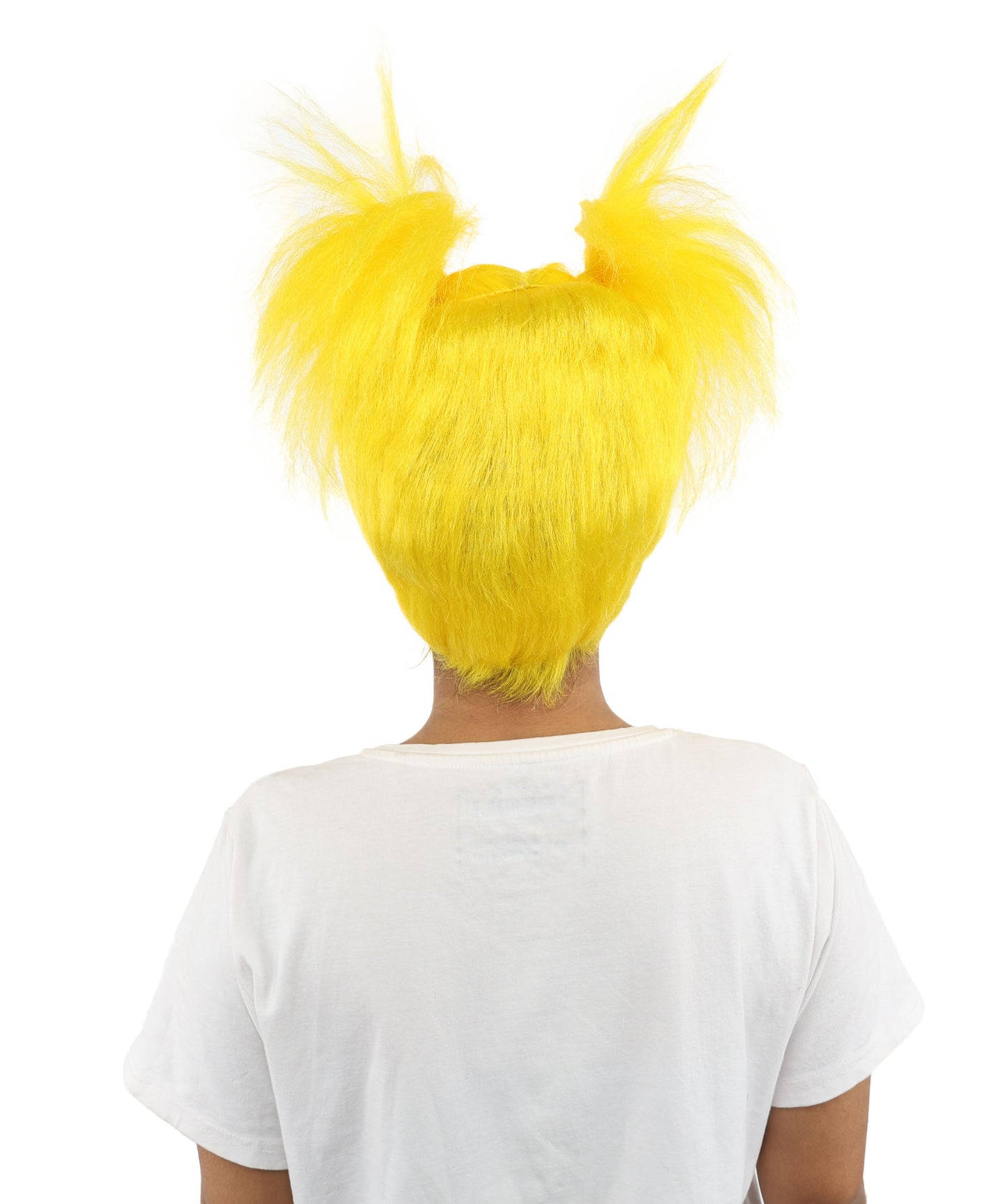 HPO Women’s 15-Inch Orange Spiky Troll Wig | Fun Animated Character | Bright and Bold Look for Halloween, Cosplay, and Themed Party