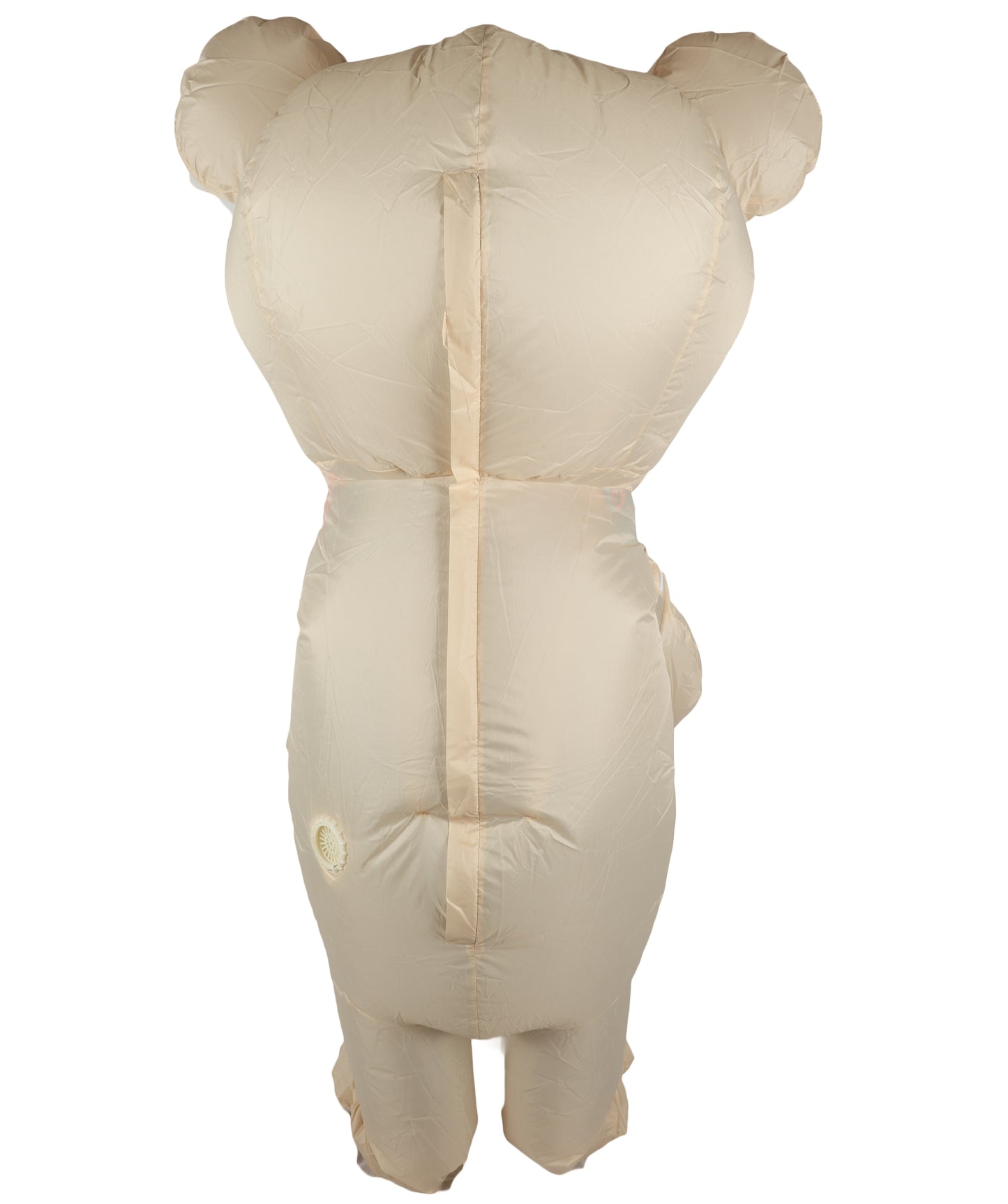 HPO Adult Teddy Bear Costume with Plush Multicolor Bodysuit, Attached Hood, and Cute Ears – Cozy and Fun Animal Outfit for Halloween, Parties & Events