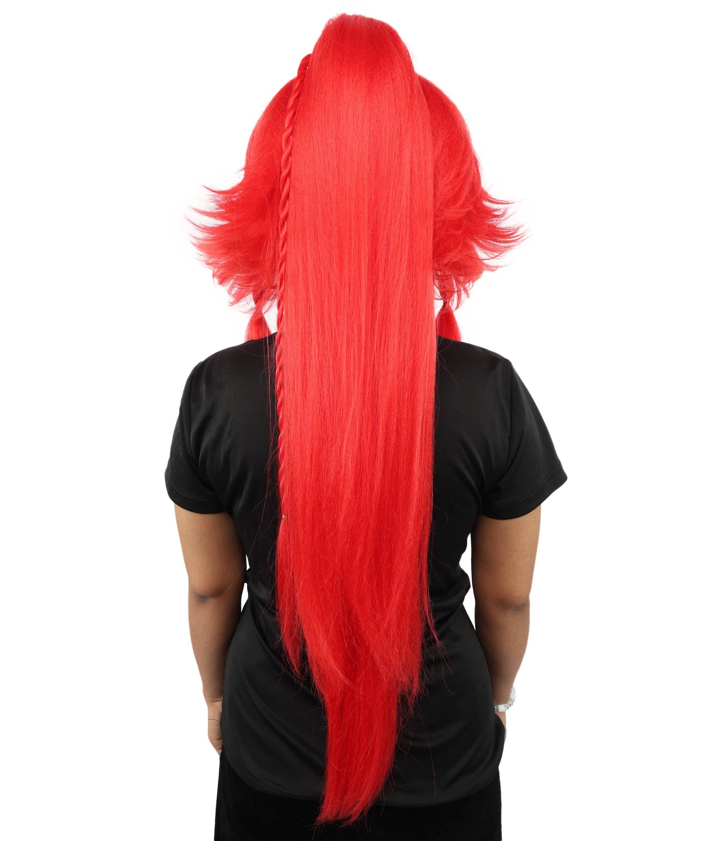 HPO Adult Women's Alien Nature Spirit Hair | Multiple Color Options | Soft Textured Bob with Beaded Braids, Heat Resistant Synthetic Fiber & Breathable Mesh | Halloween, Fantasy Roleplay, Themed Party, Theater & Carnival