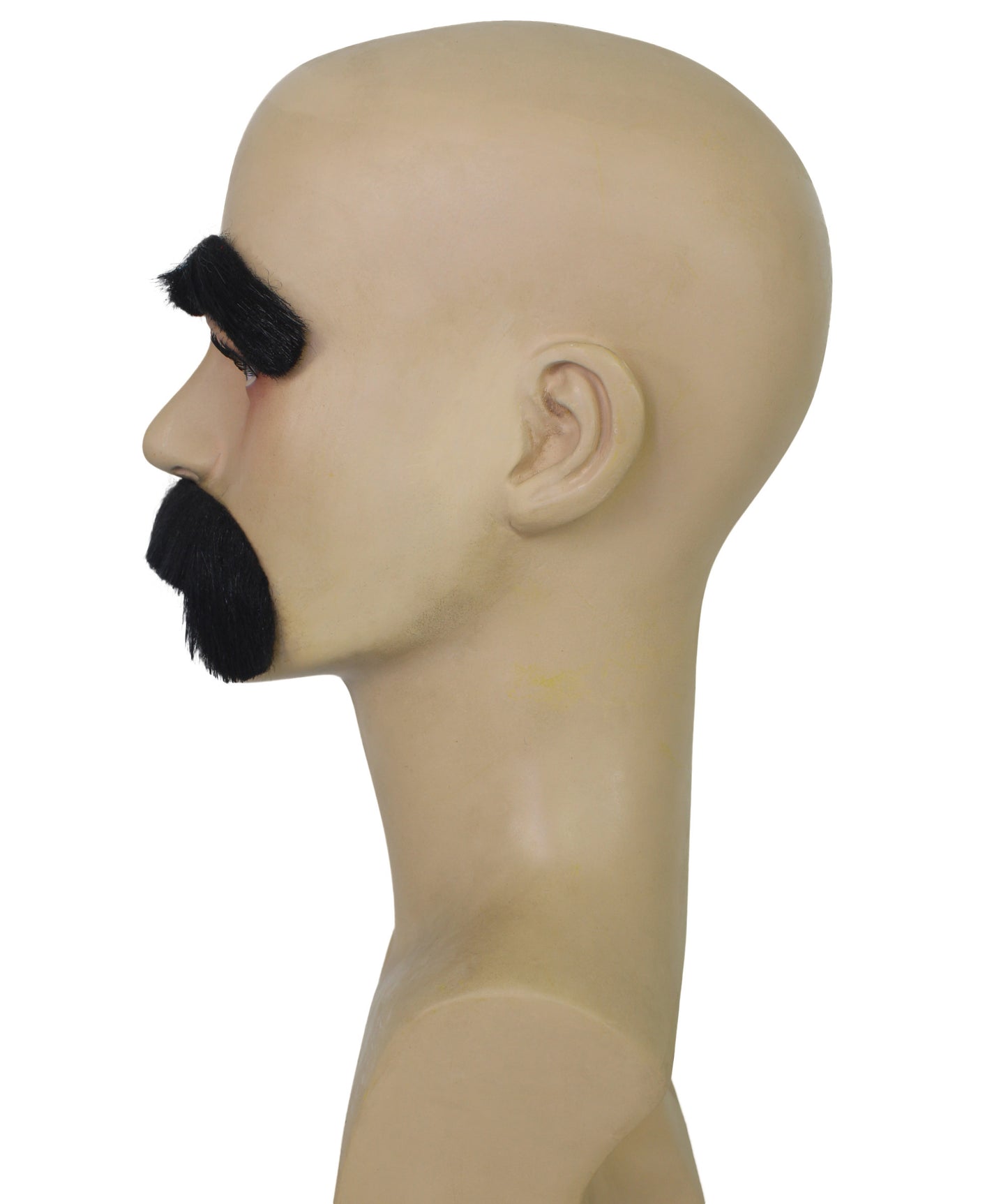 HPO Adult Men's Bold Black Stick-On Mexican Mustache With Eyebrows | Hilarious Party Accessory Kit | Flame-retardant Synthetic Fiber