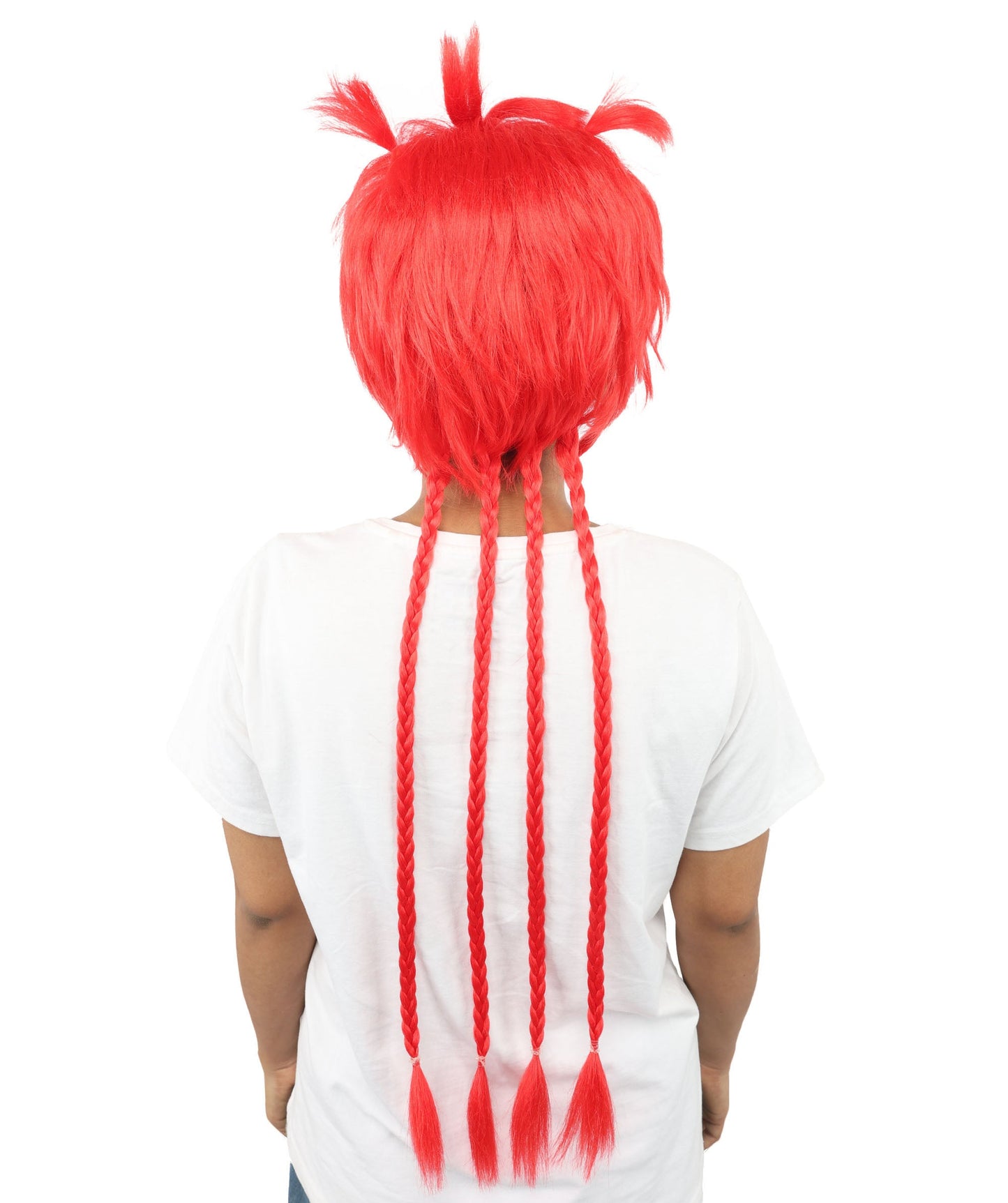 HPO Adult Women's Animal Ear Braided Wig | Multiple Color Options | Synthetic fiber, short bob with sculpted ears and long micro-braids, breathable base | Party, Halloween, theater, drag, performance, costume events