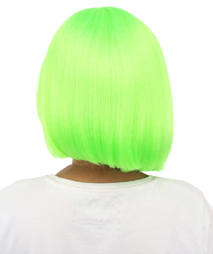 HPO Adult Women's Asymmetrical Bangs Bob Wig | Multiple Color Options | Create of synthetic fiber, sleek straight volume, breathable capless base | Party, Halloween, theater, drag, performance, costume events