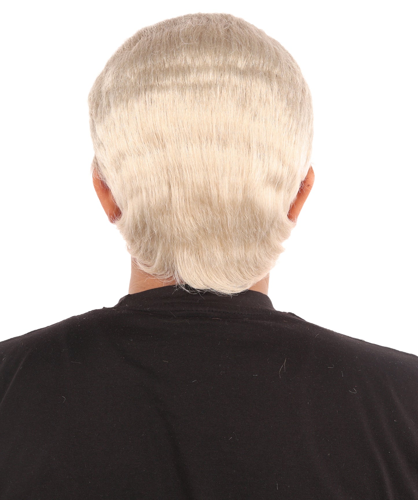 HPO Men’s Blonde Wig and Moustache Set | Short Combed Costume Hair for Book Day, Cosplay & Theatre | Synthetic Fiber Accessories