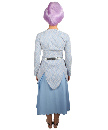 Women's Animated Fantasy Movie Fairy Godmother Fancy Bundle | Wig and Costume| Multiple Color and Size Options