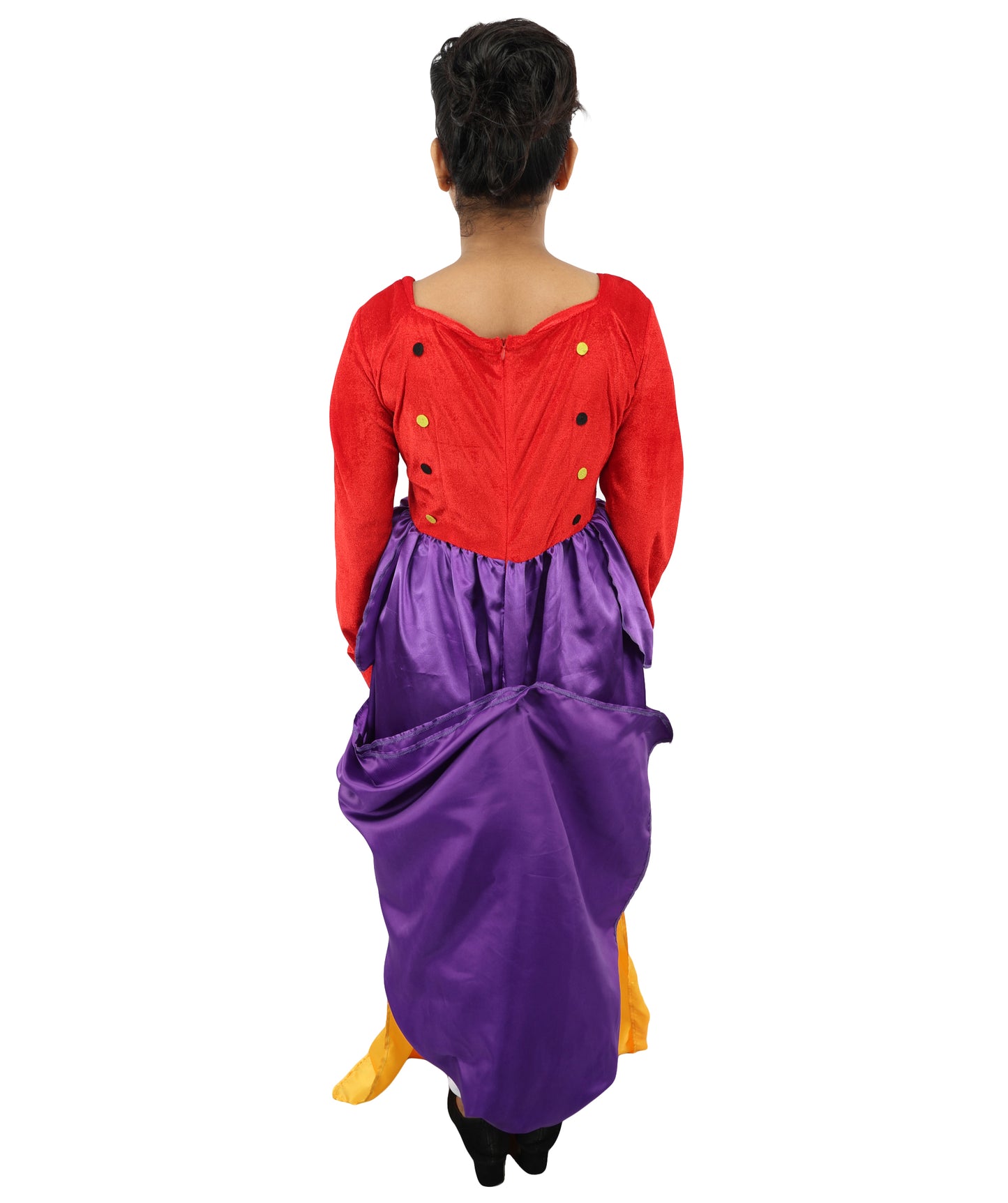 HPO Enchanted Multicolor Witch Costume | Adult Women’s Gothic Fantasy Dress with Corset Style & Flowing Sleeves | Halloween, Cosplay & Parties
