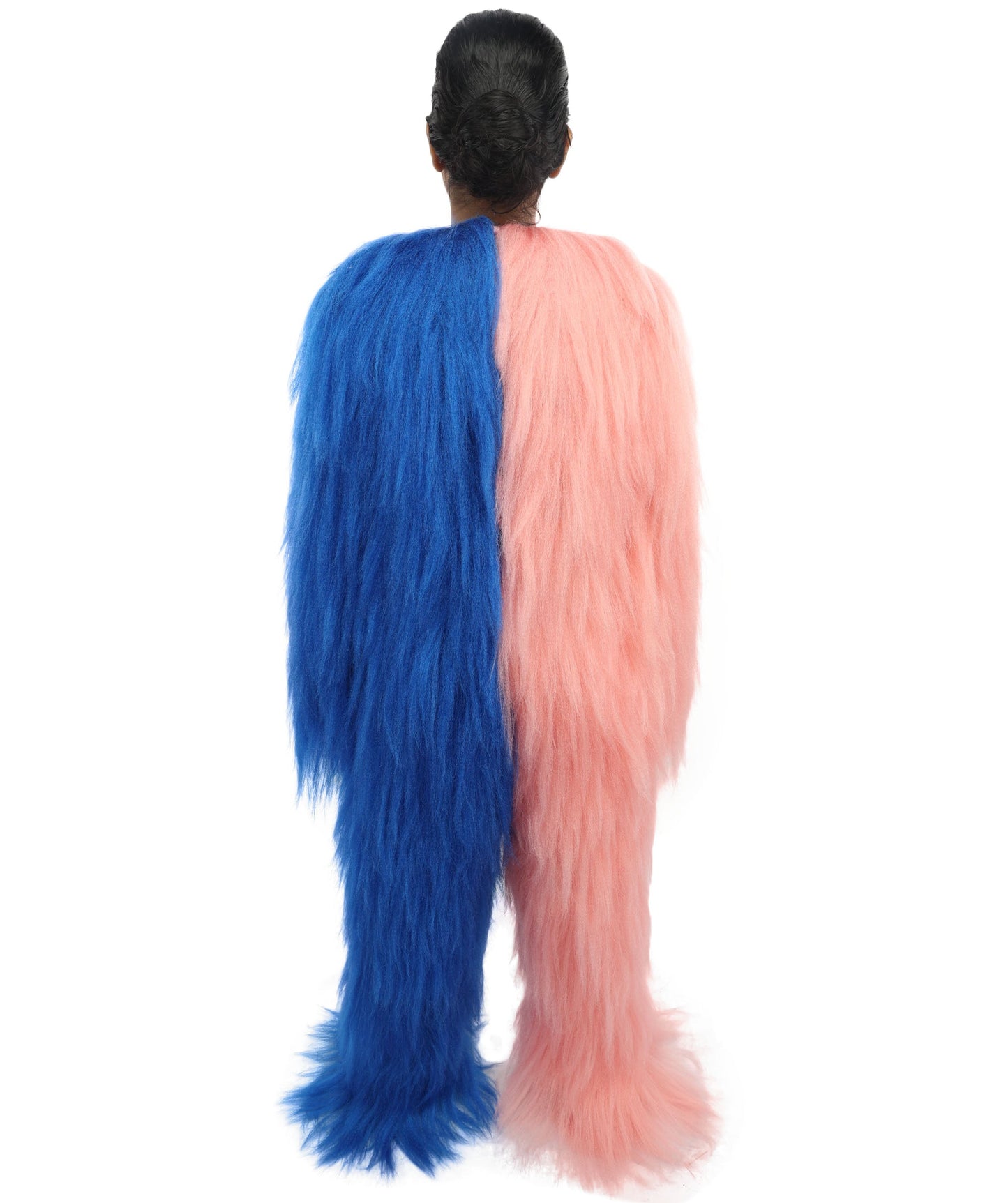HPO Teen Extreme Hairy Person Two Part Costume, Mask and Bundle Set - Full-Body Hair Suit Extra-Long Costume Wig for Halloween, Cosplay & Parties - Multiple Color Options