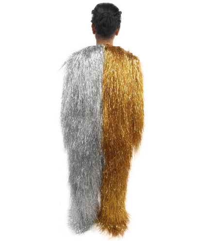 HPO Teen Extreme Hairy Two Part Costume Bundle & Mask Set - Full-Body Hair Suit Extra-Long Costume Wig for Halloween, Cosplay & Parties - Multiple Color Options