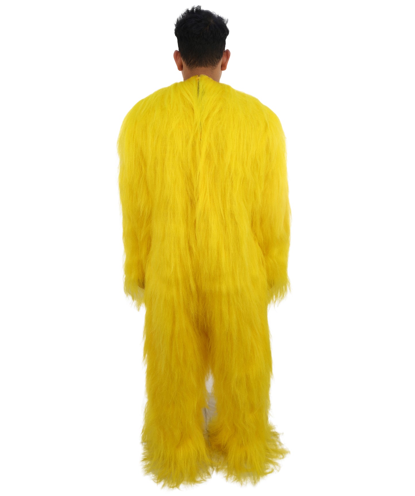 HPO Unisex Extreme Hairy Person Costume, Mask and Bundle - Full-Body Hair Suit Extra-Long Ash Brown Costume Wig for Halloween, Cosplay & Parties