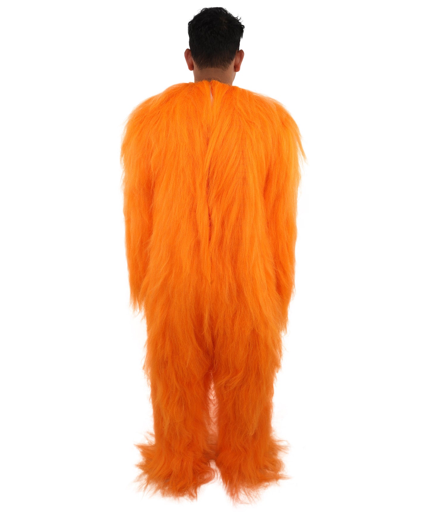 HPO Unisex Extreme Hairy Person Costume, Mask and Bundle - Full-Body Hair Suit Extra-Long Ash Brown Costume Wig for Halloween, Cosplay & Parties