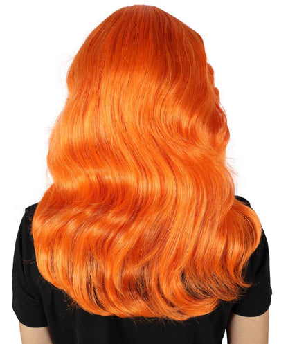 HPO Women's 70's Flick Multiple Color Retro Wig, Flame-retardant Synthetic Fiber