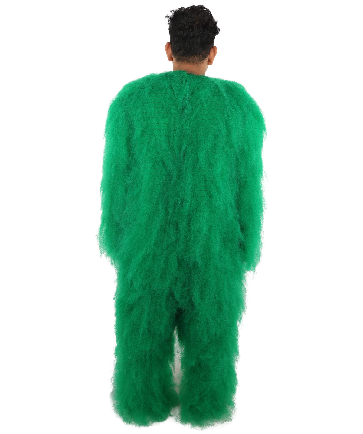 HPO Adults Parrot Mascot Costume Full-Body Furry Bird Jumpsuit with Mask - Green & White Parrot Costume Set with Furry Full-Body Jumpsuit and Character Mask for Halloween Cosplay Parties & Events