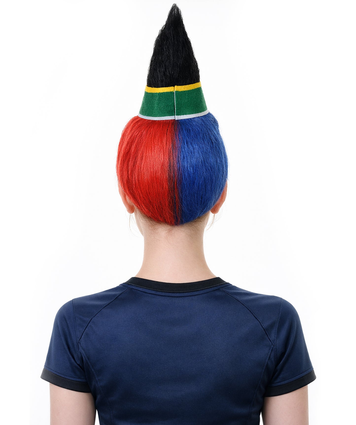 South Africa Flag Troll Wig | National Pride Long Multicolor Wig | Premium Breathable Capless Cap