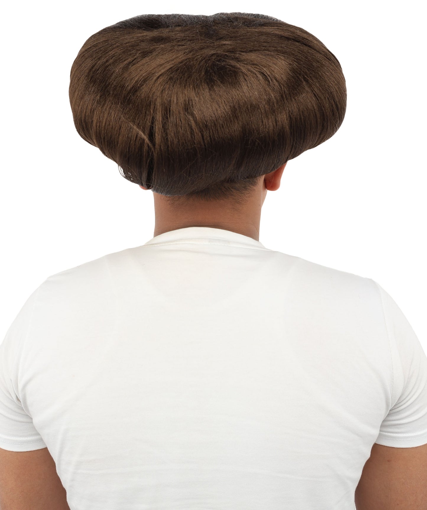 HPO Men's Mad Scientist Wig | High Volume White Vertical Hair with Faux Bald Cap Top & Structured Styling | Halloween Costume Party Theater Prop & Dress Up Accessory | Multicolor Options