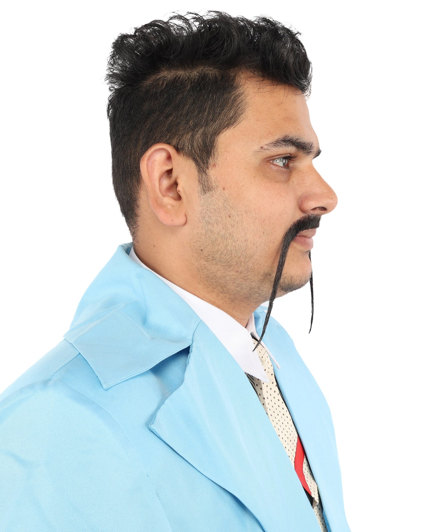 HPO  Men's Chinese Super Villain Fake Human Hair Mustache