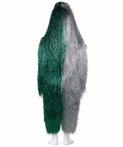HPO Teen Extreme Hairy Two Part Costume Bundle & Mask Set - Full-Body Hair Suit Extra-Long Costume Wig for Halloween, Cosplay & Parties - Multiple Color Options