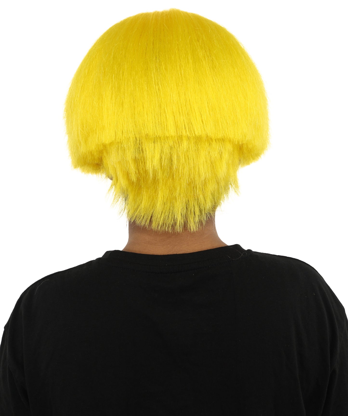 HPO Women’s Neon Yellow Bob Wig with Bangs—Bright Straight Cut Wig | Celebrity Inspired Hairpiece for Party, Halloween and Cosplay