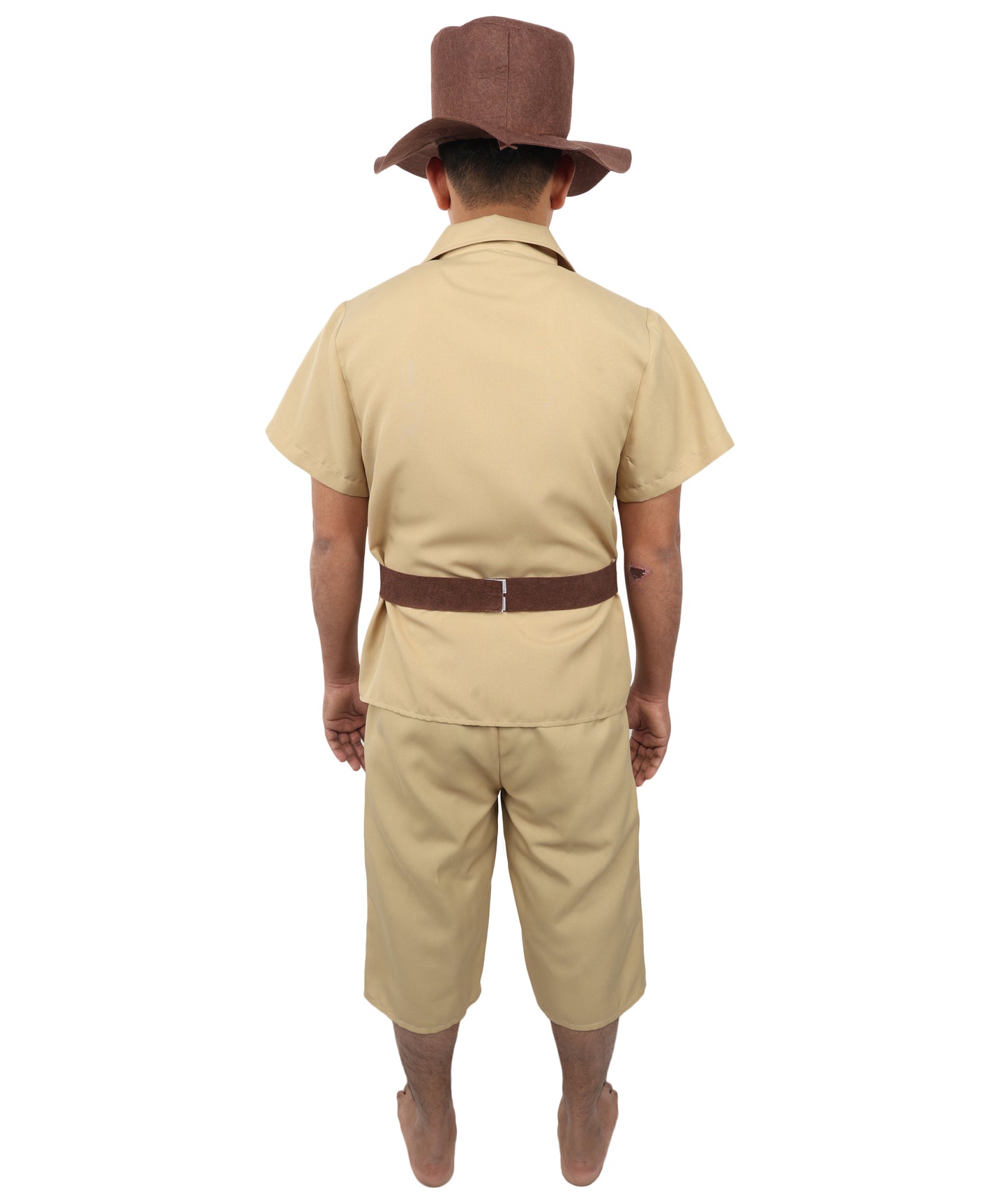HPO Men's Safari Guide Costume – Khaki Adventure Themed Outfit | Explorer Presentation Costumes for Events and Cosplay Parties